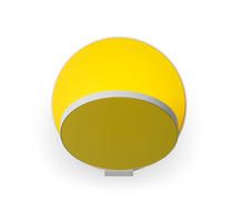 Koncept Inc GRW-S-MWT-MYW-PI - Gravy Wall Sconce - Matte White Body, Matte Yellow plates - Plug-in